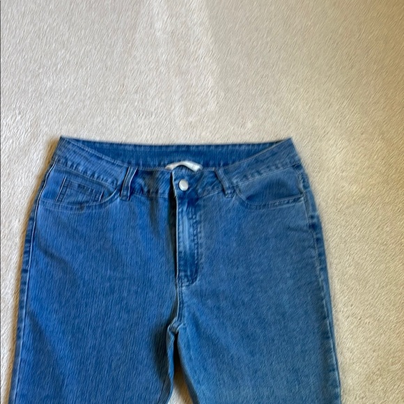 Soft Surroundings Petite Blue and Purple Ankle Cropped Jeans - Picture 6 of 9
